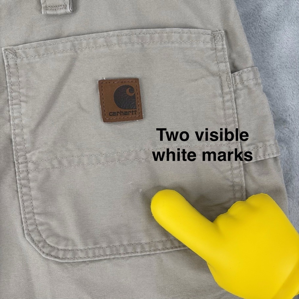 Carhartt Dungaree Fit Cargo Pants Men's 40x32 (Fits 37x28.5) Khaki Work Utility - Picture 6 of 16